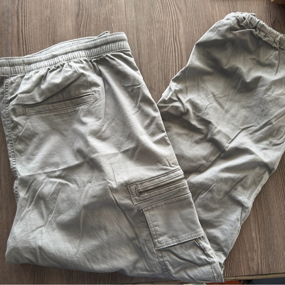 Hollister Adjustable Rise Parachute Baggy Cargo Pants XXL